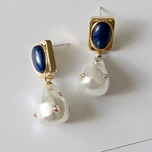 Pearl and diamond temperament earring ZBGJZB00140